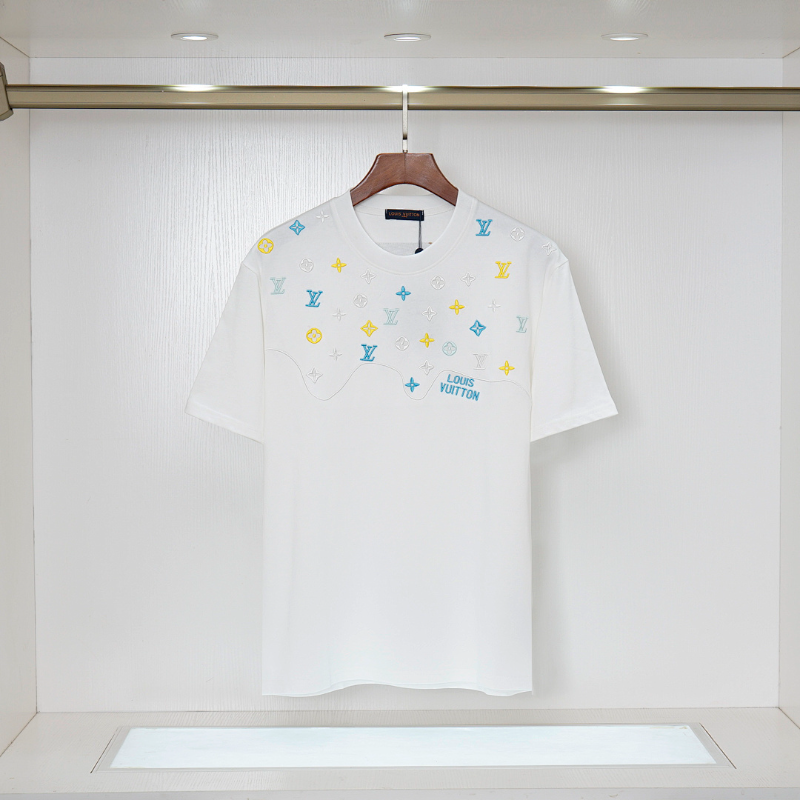 LVC051 New men's and women's summer pure cotton top T-shirt clothing