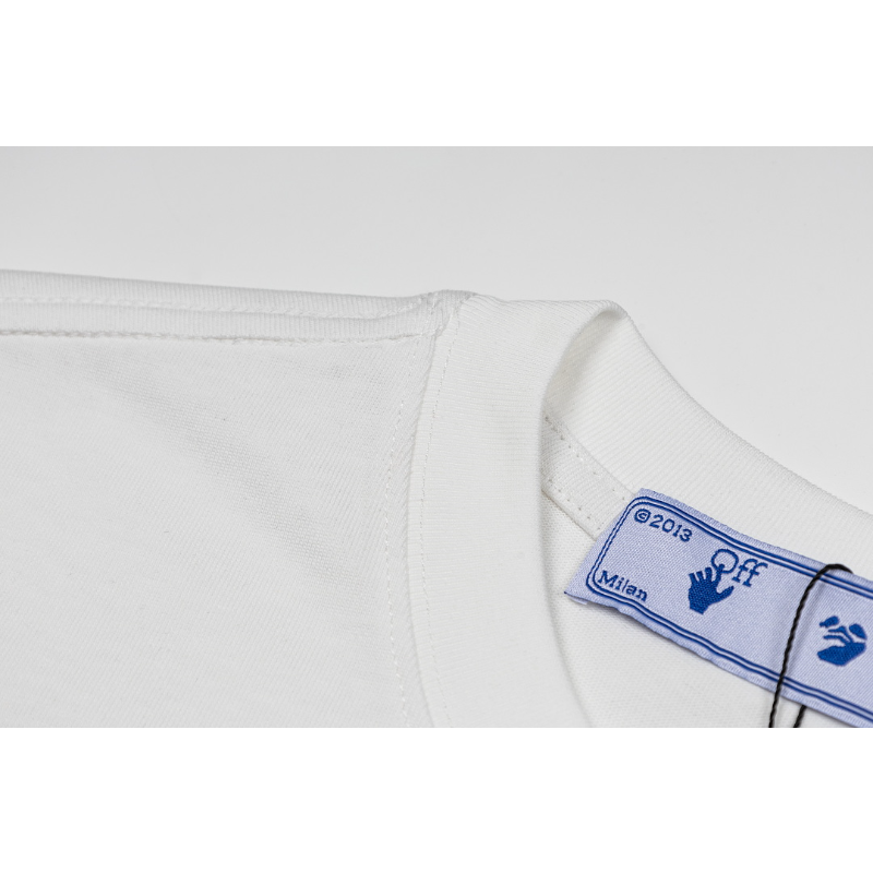 OFFC11 New men's and women's summer pure cotton short sleeved top clothing