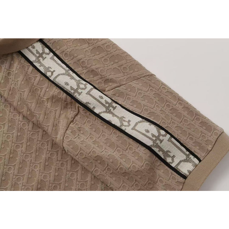 DIC39 New Summer Men's Polo Top with High Quality Beaded Pulling Frame Cotton Fabric Clothing