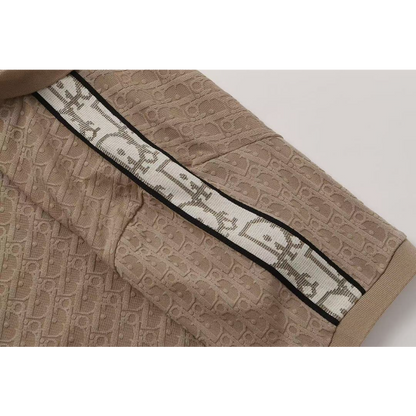 DIC39 New Summer Men's Polo Top with High Quality Beaded Pulling Frame Cotton Fabric Clothing