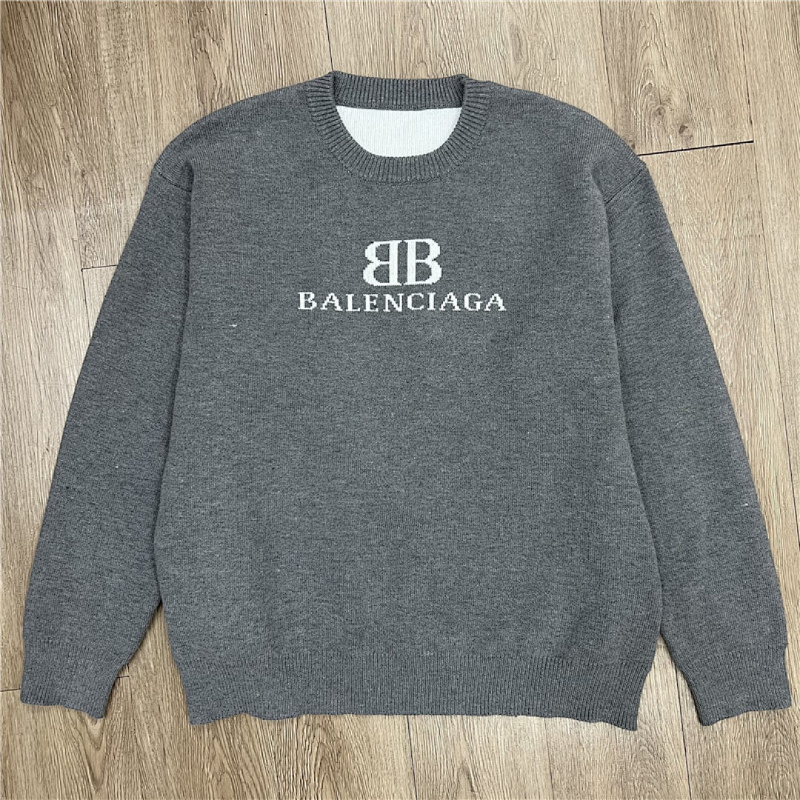 BAC13  New men's and women's letter jacquard round neck sweater clothing