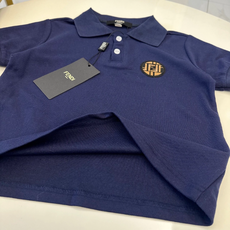TFDC1 New Boys' Summer Cotton Polo Top+Cotton Shorts Set Clothing