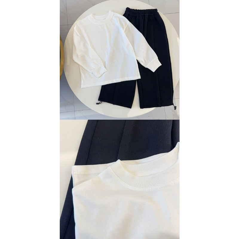 TBUC16 New Spring and Autumn Cotton Set for Boys and Girls, Long Sleeve+Pants+Hooded Tank Top Clothing