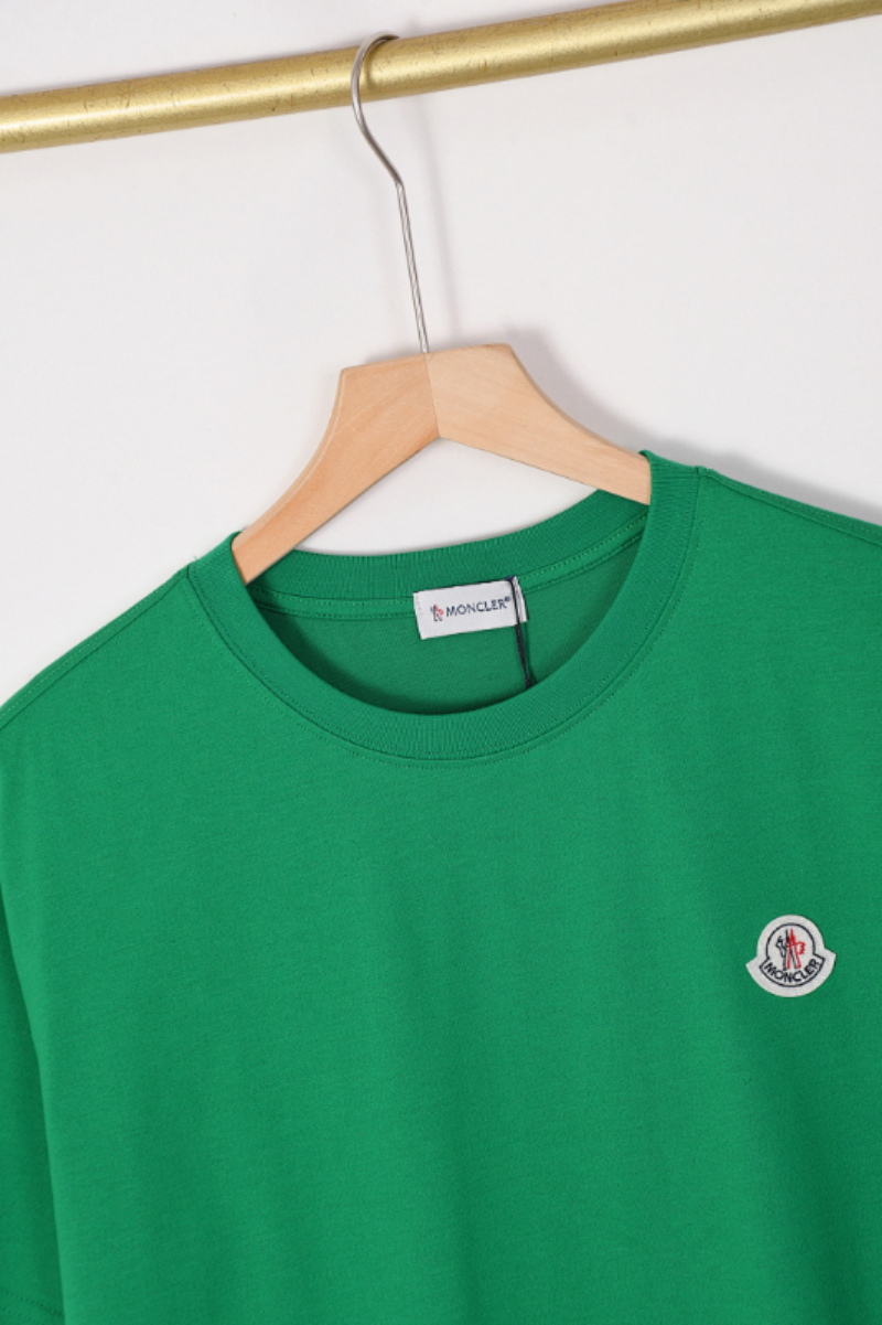 MOC040 New men's and women's summer T-shirt double yarn pure cotton fabric short sleeved top clothing
