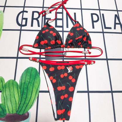 MLL01 New women's summer swimsuit bikini two-piece set+square scarf bikini