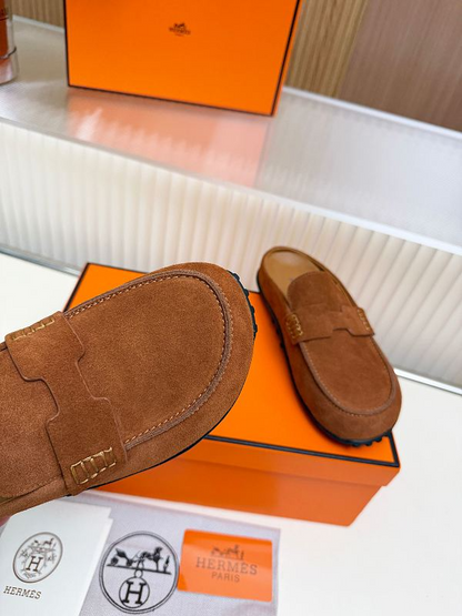 OHS2 Women slipper Leather Sole Shoes 35-41 with box