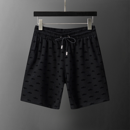 ALOC5 New Men's Summer Cotton Top+Shorts Set Clothing