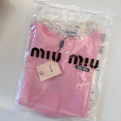 TMIUC1 New girls' summer cotton collar top+cotton shorts set Clothing