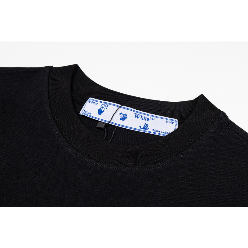 OFFC11 New men's and women's summer pure cotton short sleeved top clothing