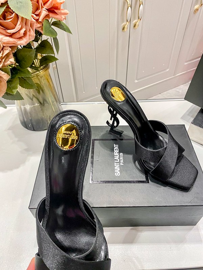 MYS1 Synthetic Leather 10CM Slippers Size 35-40 Shoes with Box