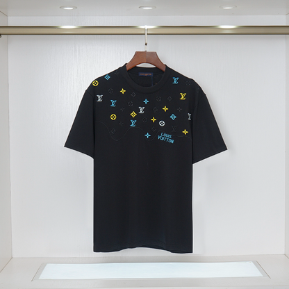 LVC051 New men's and women's summer pure cotton top T-shirt clothing