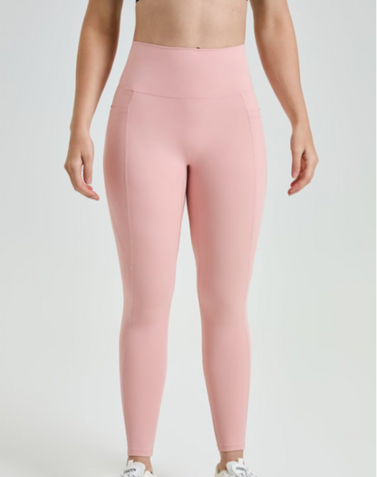 zalo3120   Women's nude yoga pants with pockets, tight fitting high waisted shark pants clothing