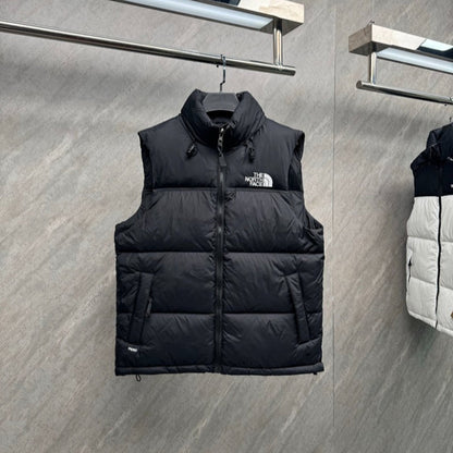 110429  Men's and women's classic high and full embroidered logo down vest clothes on the north side