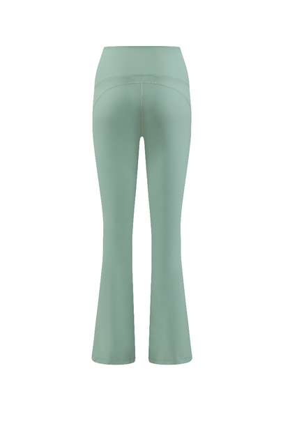 zalo120  Women's yoga pants, women's high waisted seamless tight fitting sports micro flared pants clothing