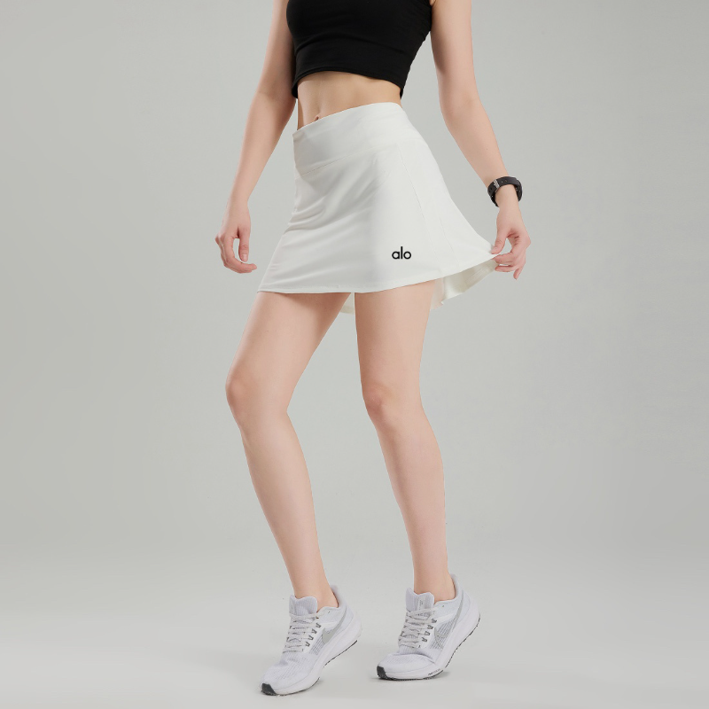 zalo3118  Women's naked training, running, fitness, yoga short skirt, anti glare double-layer quick drying tennis skirt clothing