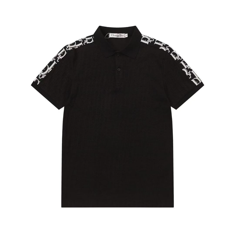 DIC39 New Summer Men's Polo Top with High Quality Beaded Pulling Frame Cotton Fabric Clothing
