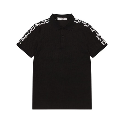 DIC39 New Summer Men's Polo Top with High Quality Beaded Pulling Frame Cotton Fabric Clothing