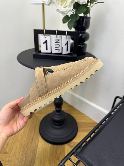 GLS14 Women slipper Leather Sole Shoes 35-41 with box