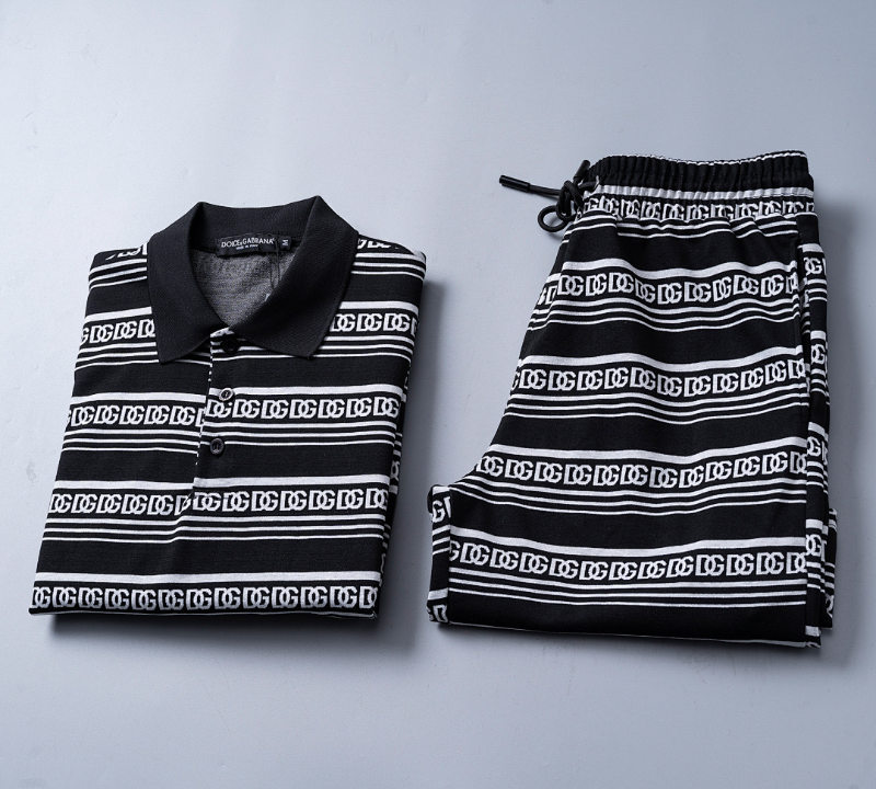 DGC18 New men's short sleeved polo top+shorts clothing