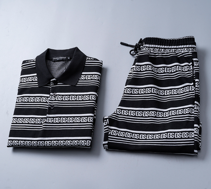 DGC18 New men's short sleeved polo top+shorts clothing