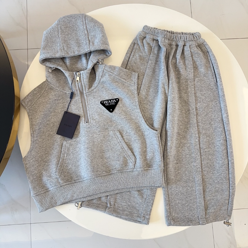 TMOC1 New Spring and Autumn Cotton Set for Boys and Girls, Long Sleeve+Pants+Hooded Tank Top Clothing