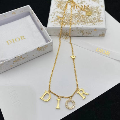 DIN38   Classic Fashion D-Letter Jewelry Necklace bracelet for women