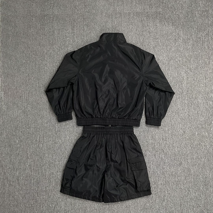SAC1 New men's and women's spring and summer long sleeved cardigan windbreaker+shorts set clothing