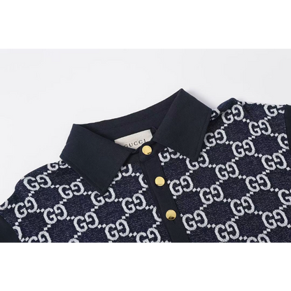 GUC031 New Summer Men's Polo Top with High Quality Beaded Pulling Frame Cotton Fabric Clothing