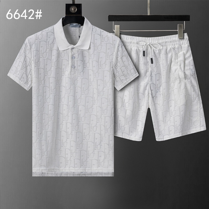 DIC142  New men's short sleeved polo top+shorts clothing
