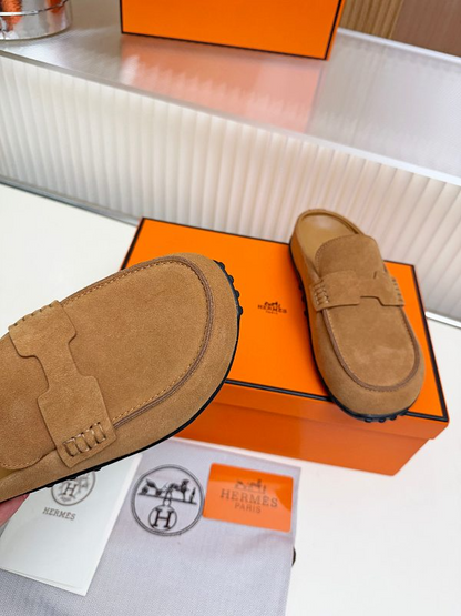 OHS2 Women slipper Leather Sole Shoes 35-41 with box