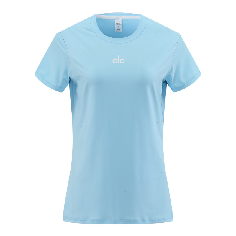 zalo2138   Women's short sleeved yoga, Pilates, fitness training, quick drying, lightweight running sportswear