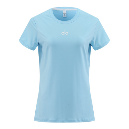 zalo2138   Women's short sleeved yoga, Pilates, fitness training, quick drying, lightweight running sportswear