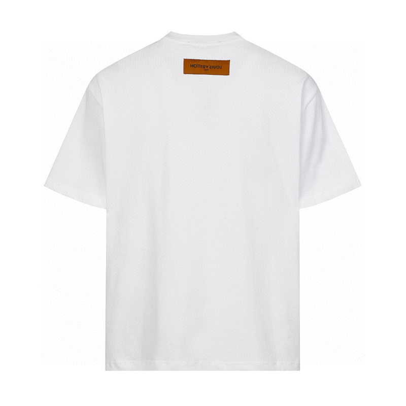 LVC055 High quality men's and women's pure cotton summer short sleeved T-shirt with diamond inlay clothing