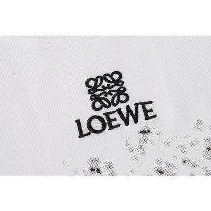 LOC44 High quality men's short sleeved heavy-duty embroidered T-shirt, pure cotton top Clothing
