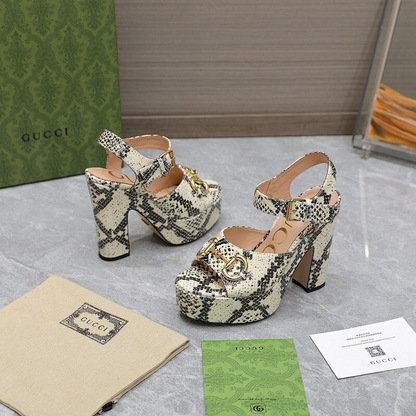 JHGS15 Slipper 12CM Heel Size 35-42 Lether Shoes with box