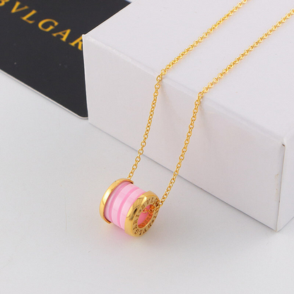 BVN14 Pink ceramic necklace jewelry for women