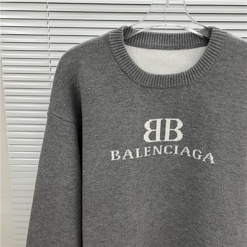 BAC13  New men's and women's letter jacquard round neck sweater clothing