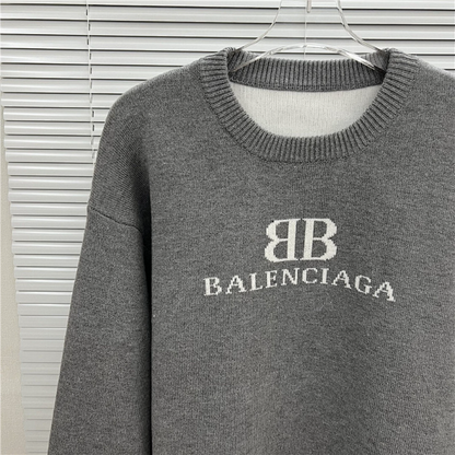BAC13  New men's and women's letter jacquard round neck sweater clothing