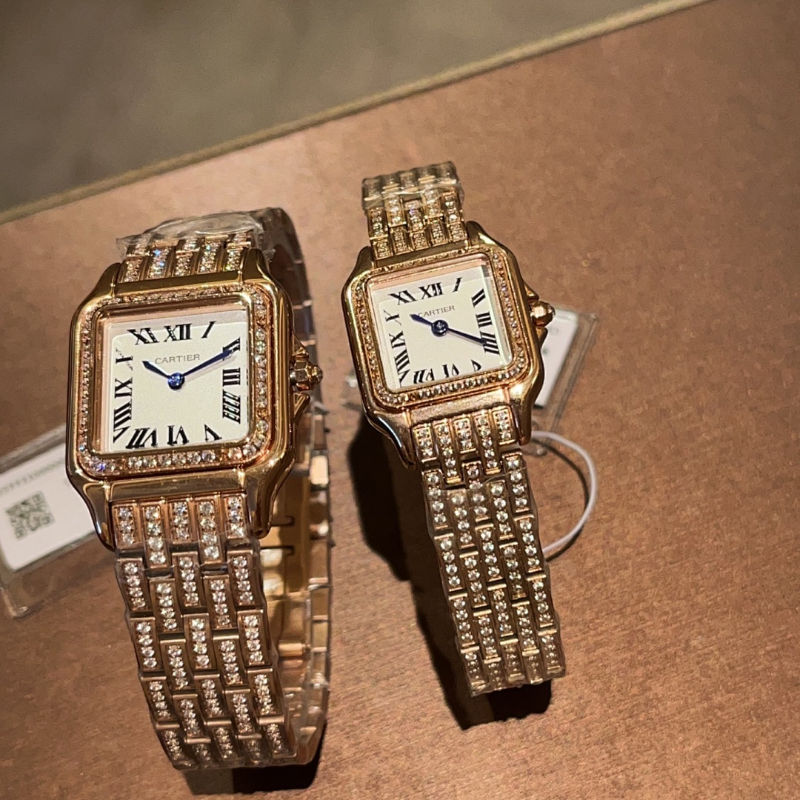 CW10   Women's 316L stainless steel case with full diamond  22×30mm/27 x 37mm watch