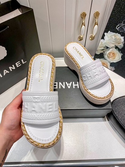 MCS1 Synthetic Leather slippers 35-40 Shoes With box