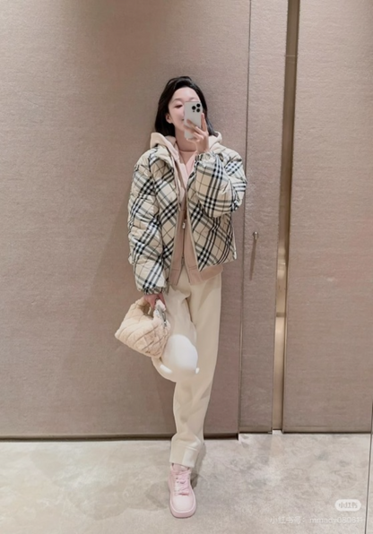 110201  New double-sided stand up collar women's down jacket clothing