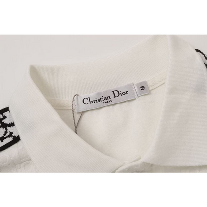 DIC39 New Summer Men's Polo Top with High Quality Beaded Pulling Frame Cotton Fabric Clothing