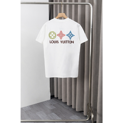 LVC049 New men's and women's summer pure cotton top T-shirt clothing