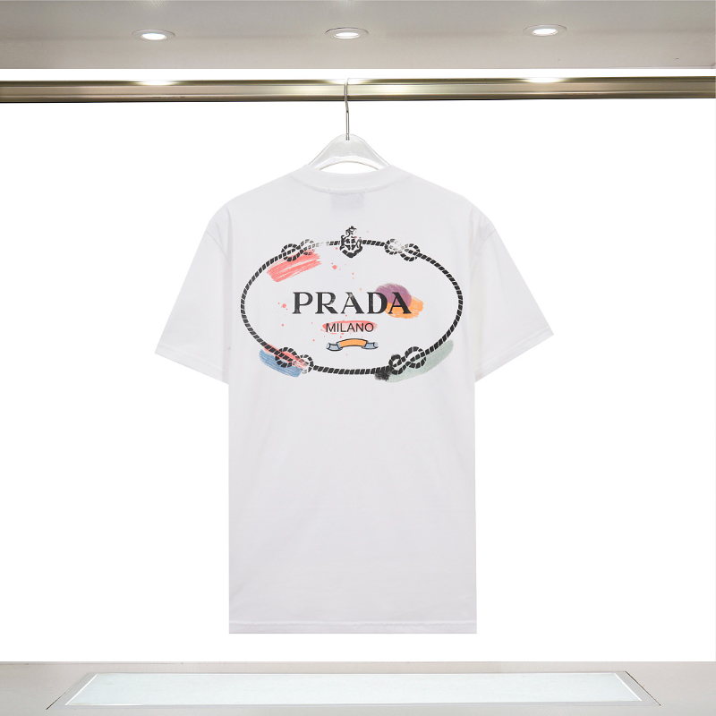PRC32  New men's and women's summer pure cotton embroidered top T-shirt clothing
