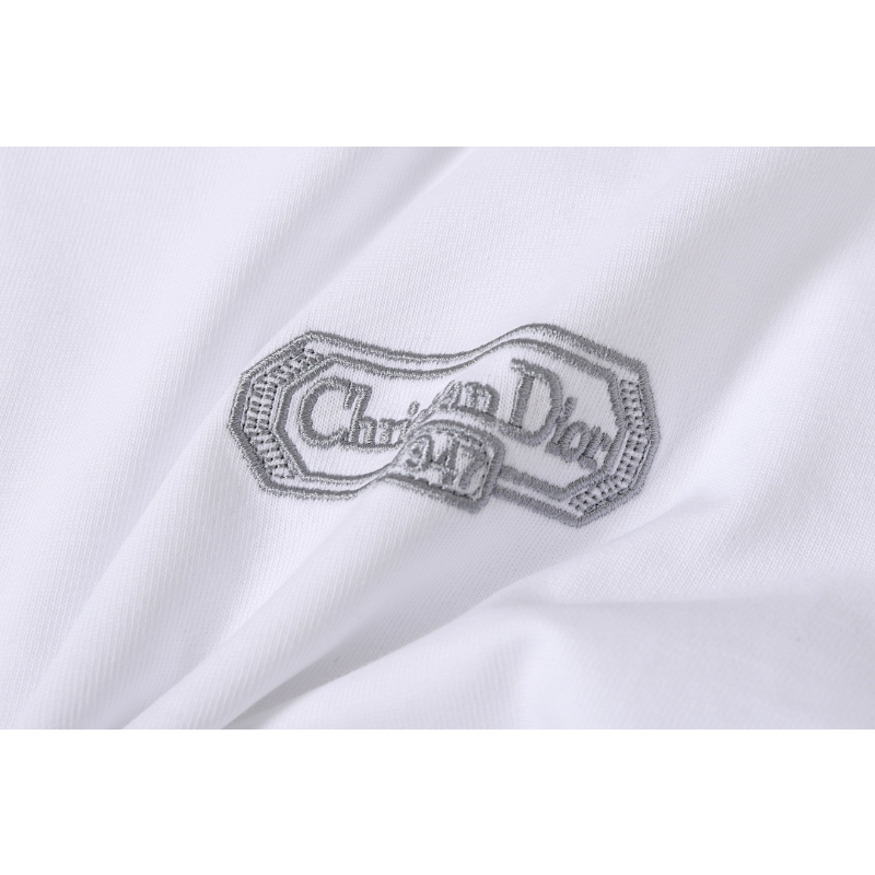 DIC22 New Men's and Women's Summer Short sleeved Cotton T-shirt Embroidered Craft Clothing