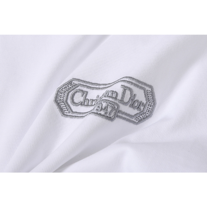DIC22 New Men's and Women's Summer Short sleeved Cotton T-shirt Embroidered Craft Clothing