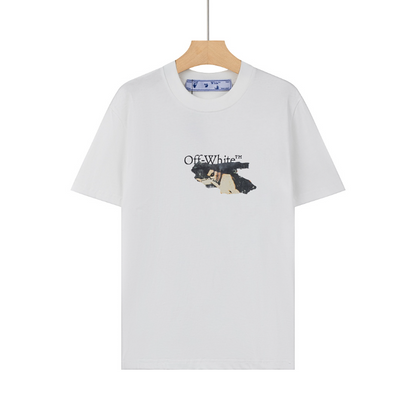 OFFC10  New men's and women's summer pure cotton short sleeved top clothing