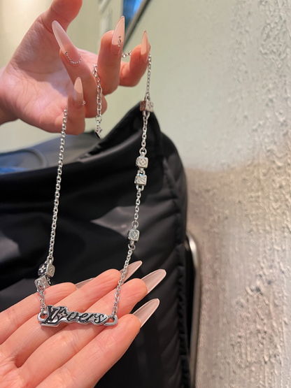 X729   Men's and women's titanium steel necklace jewelry