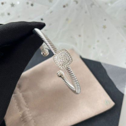 DY Fashion Fashion Gold Silver 4M Square Diamond Full Diamond Fashion Bracelet Jewelry DYB1