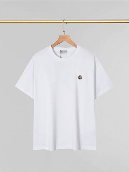 MOC040 New men's and women's summer T-shirt double yarn pure cotton fabric short sleeved top clothing